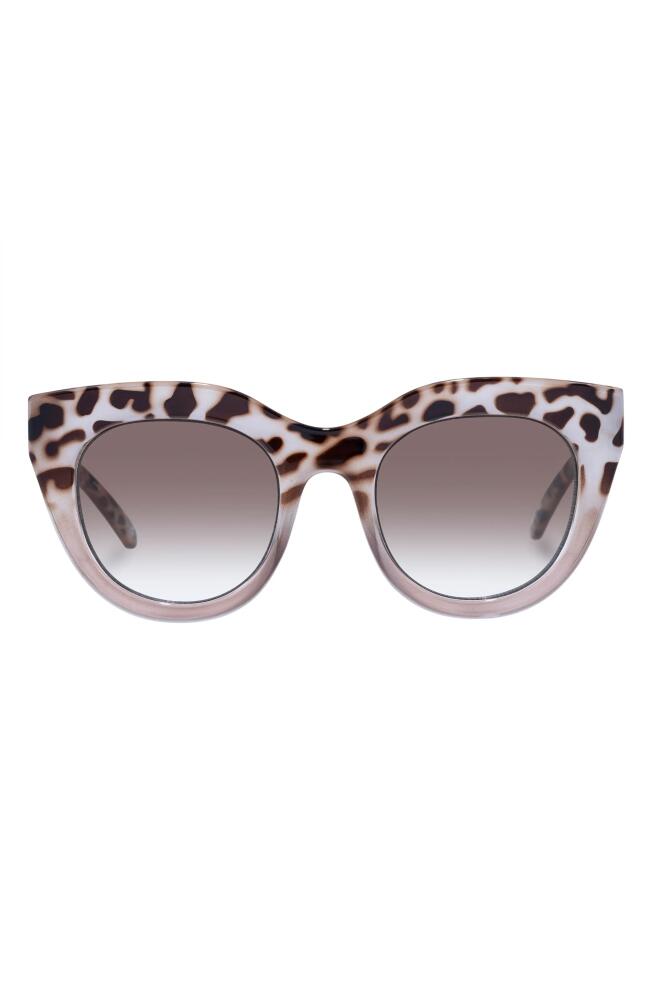 Le Specs Air Heart 51mm Cat Eye Sunglasses in Cookie Tort /Mocha Splice Cover