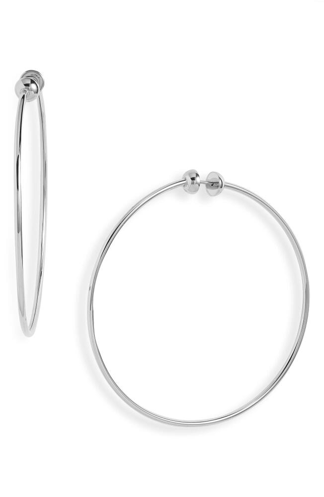 Jenny Bird Icon Large Hoop Earrings in High Polish Silver Cover