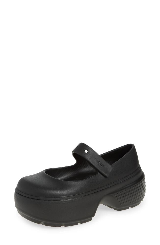 CROCS Stomp Platform Mary Jane in Black/Black Cover