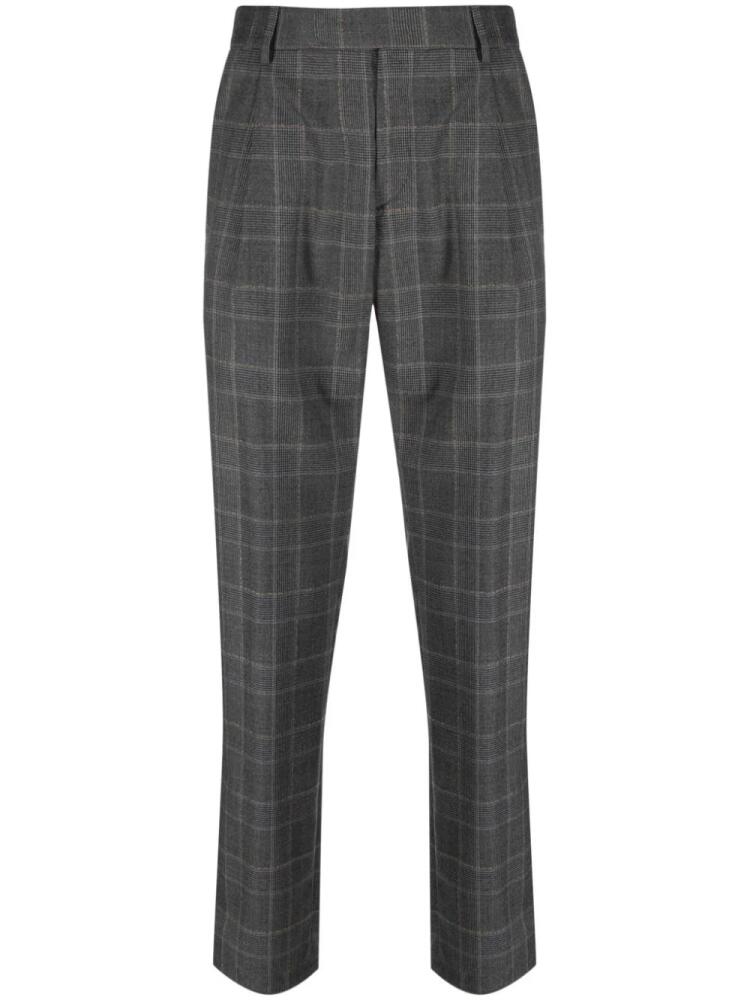 Brioni checked tailored wool trousers - Grey Cover