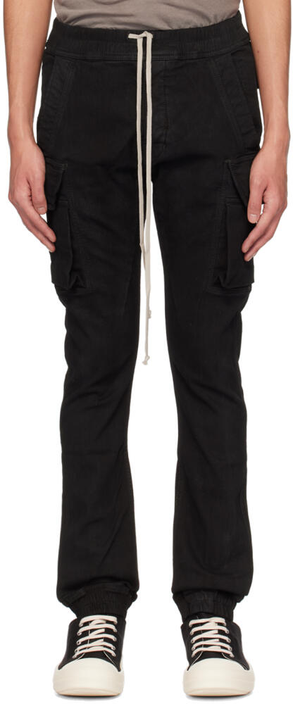 Rick Owens DRKSHDW Black Mastodon Cut Denim Cargo Pants Cover