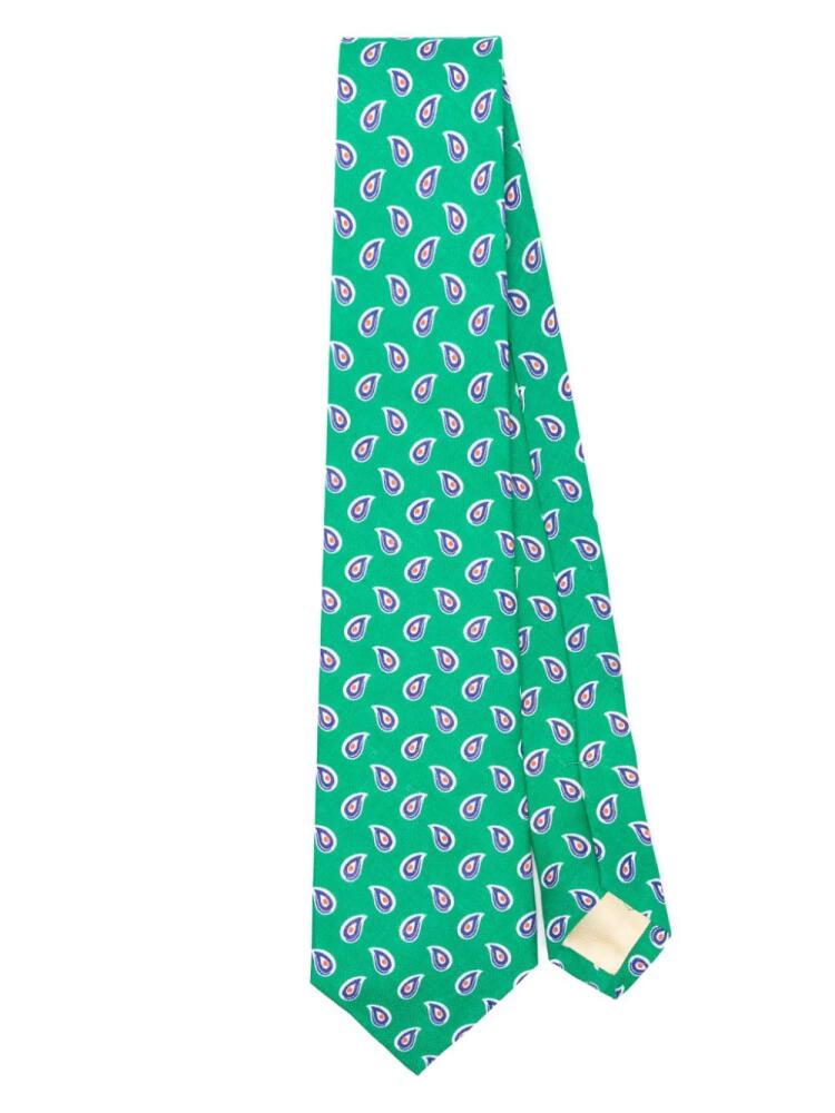 Polo Ralph Lauren paisley-pattern linen tie - Green Cover