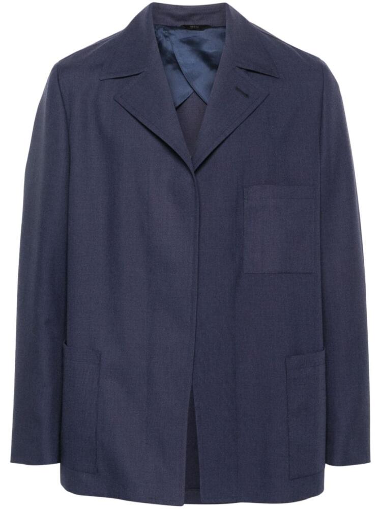 FENDI single-breasted wool blazer - Blue Cover