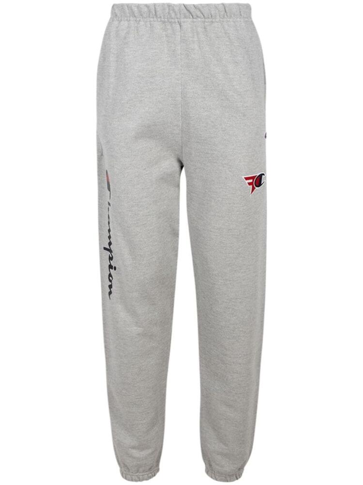 Champion logo-print cotton track trousers - Grey Cover