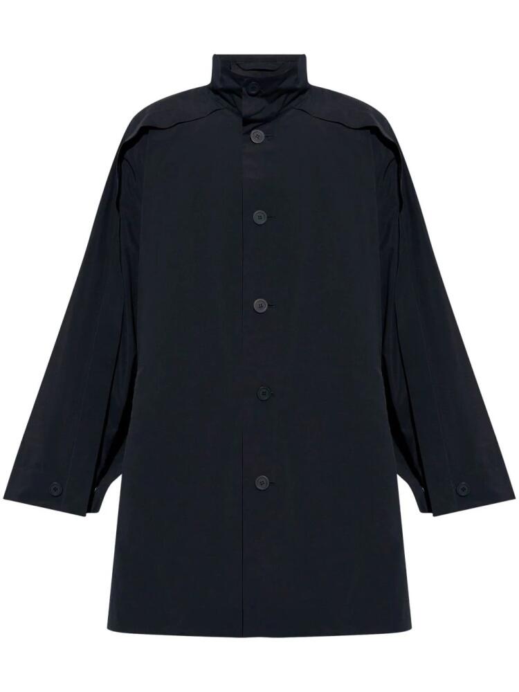 Homme Plissé Issey Miyake Wing stand-collar mid-length coat - Blue Cover