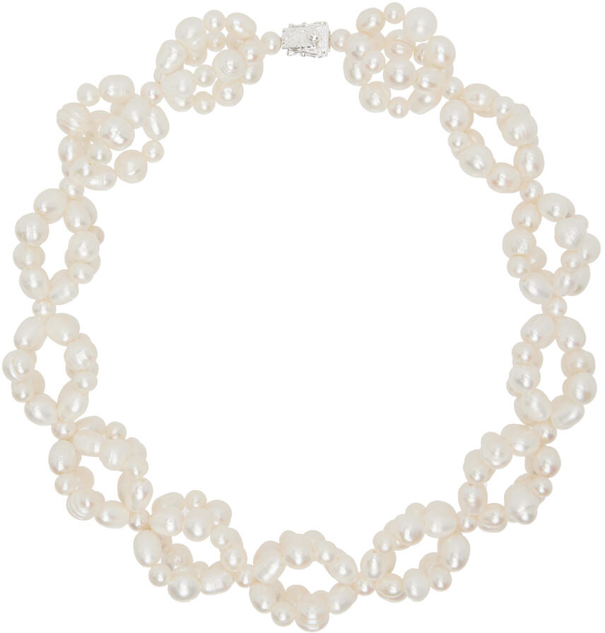 Bleue Burnham White Hanging Pearl Necklace Cover