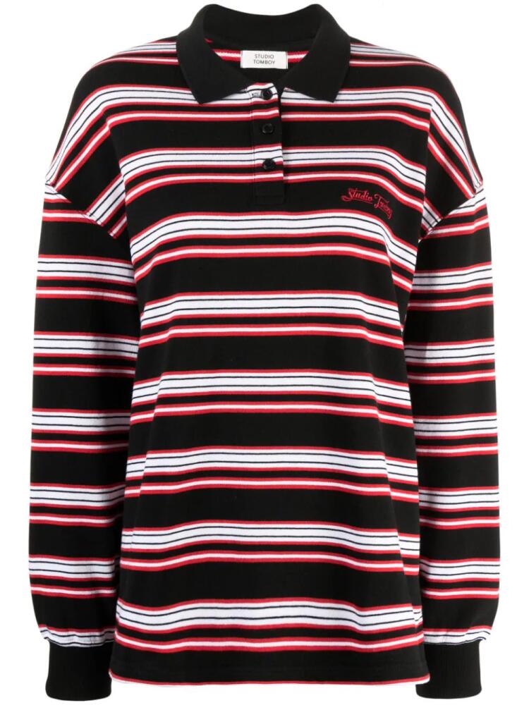 STUDIO TOMBOY striped cotton polo shirt - Multicolour Cover