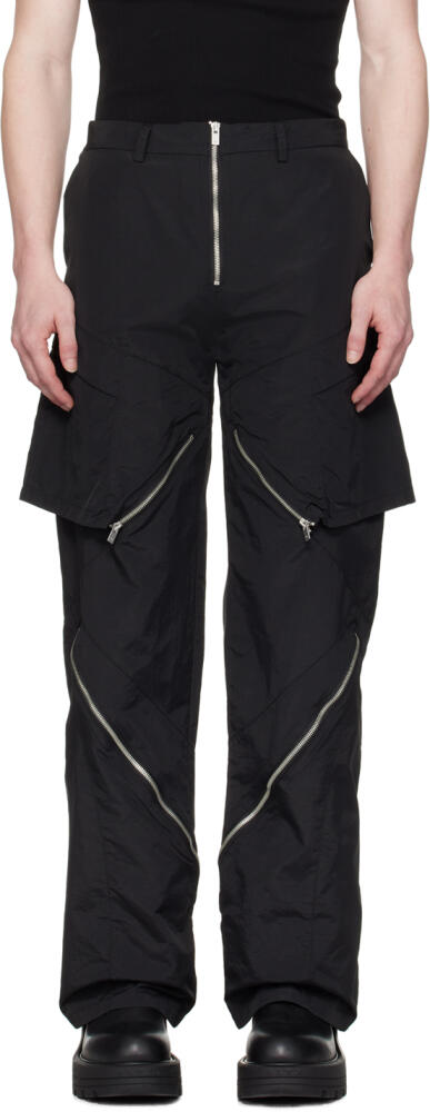 HELIOT EMIL Black Stratum Cargo Pants Cover