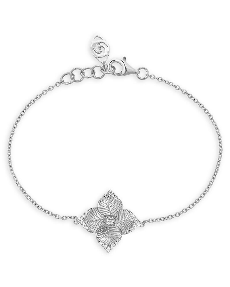 Piranesi 18K White Gold Oro Flower Diamond Link Bracelet Cover