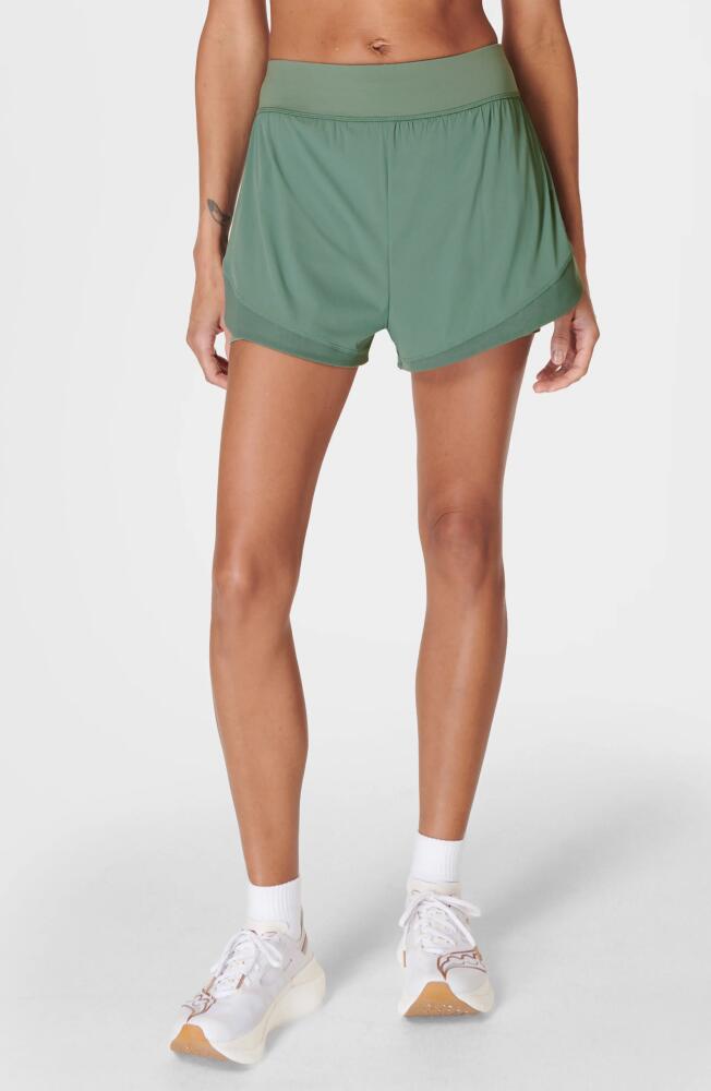 Sweaty Betty Training Day Shorts in Cool Forest Green Cover