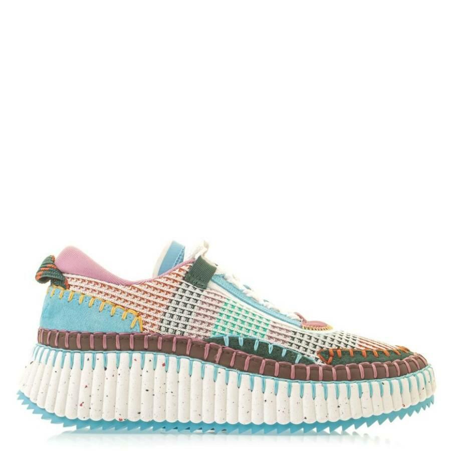 Chloe Nama Mix Material Low-Top Sneakers Cover