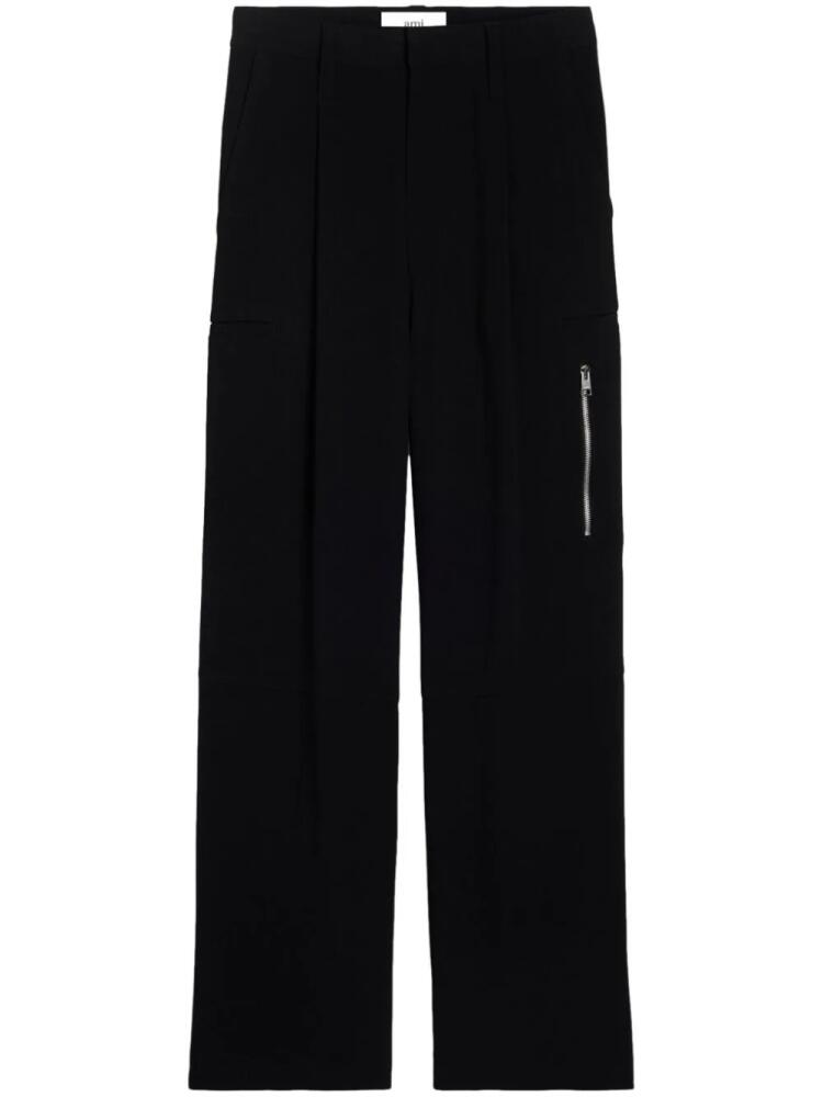 AMI Paris tailored wide-leg trousers - Black Cover