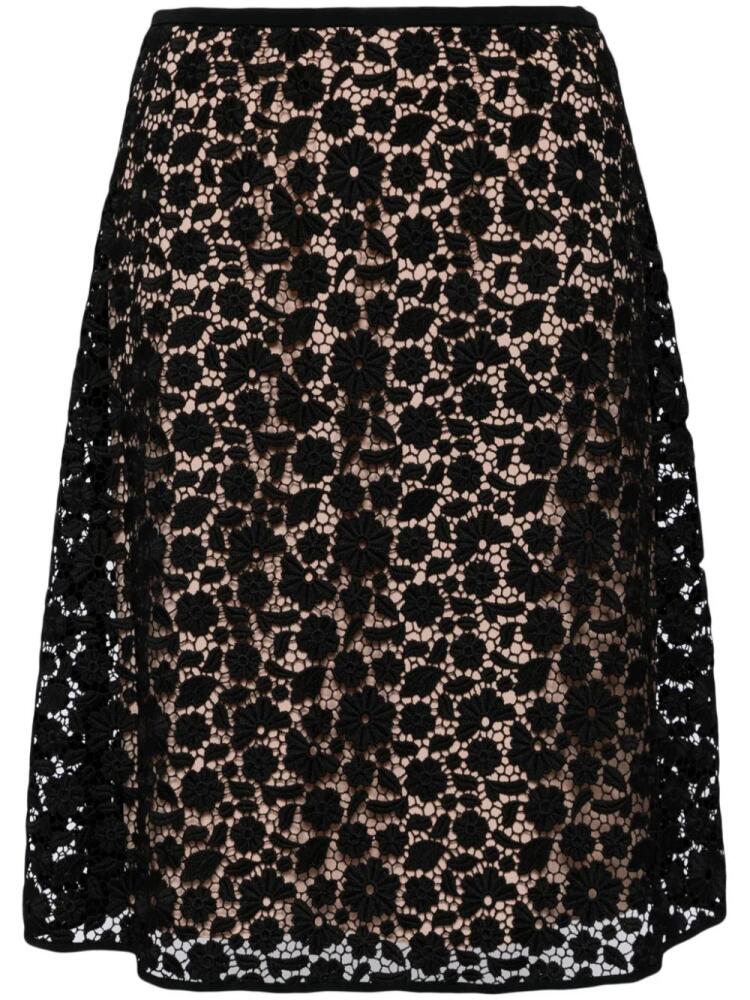 Nº21 floral-lace midi skirt - Black Cover