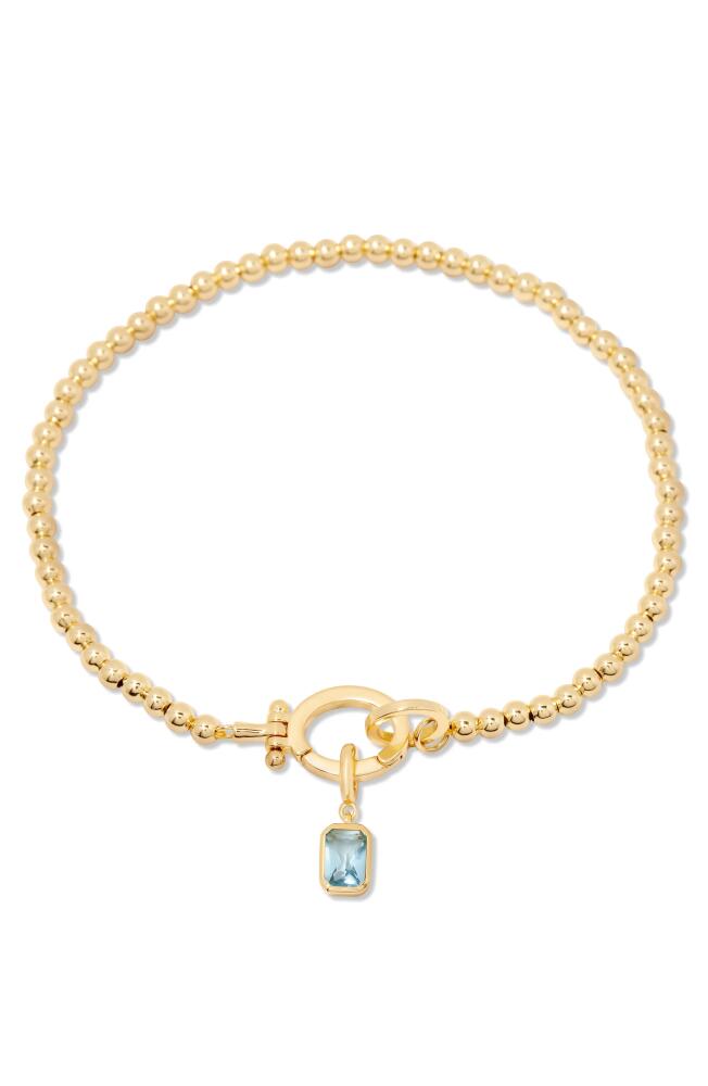 Brook and York Mackenzie Birthstone Bracelet in Gold - March Cover