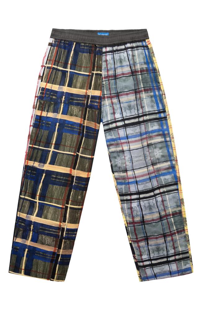 MARKET Air Troy Mixed Plaid Pants in Grey Multi Cover