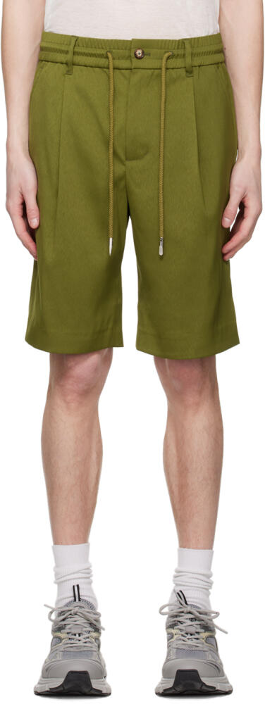 Feng Chen Wang Green Pleated Shorts Cover