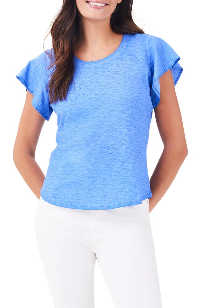 NZT by NIC+ZOE Flutter Sleeve Cotton T-Shirt in Ultramarine Cover