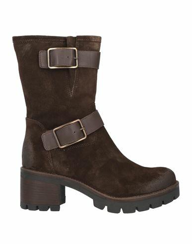 Paola Ferri Woman Ankle boots Dark brown Soft Leather Cover