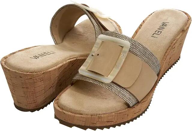 Vaneli Cattee (Camel Raffia Star/Matching Nabuk) Women's Shoes Cover