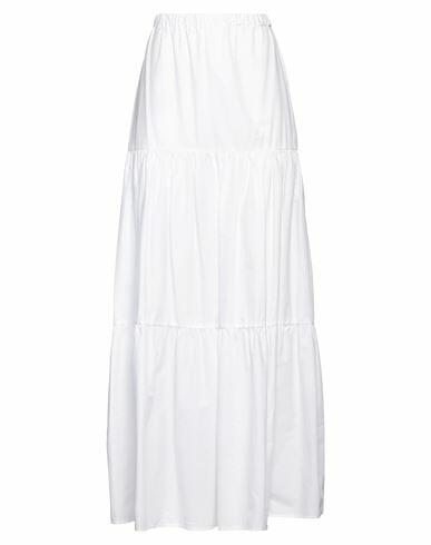 Pinko Woman Maxi skirt White Cotton Cover