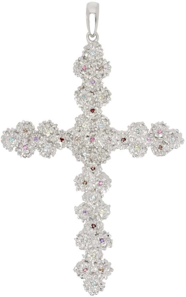 Veneda Carter Silver VC044 Large Multi Stone Cross Pendant Cover