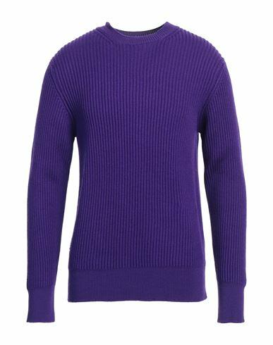 Amaranto Man Sweater Purple Wool Cover