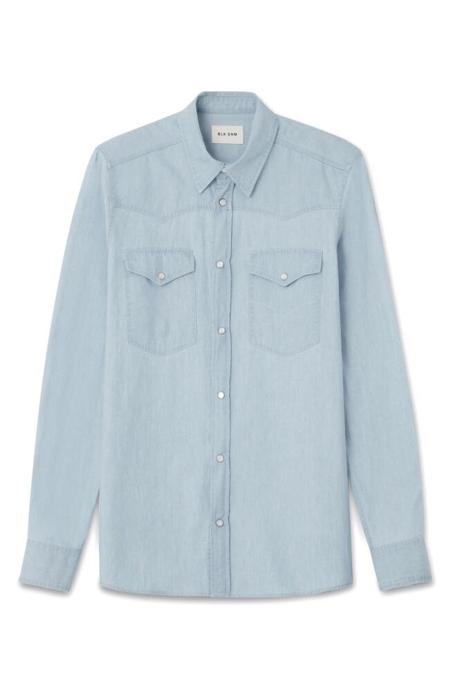 BLK DNM Cotton Chambray Western Shirt in Pale Blue Cover