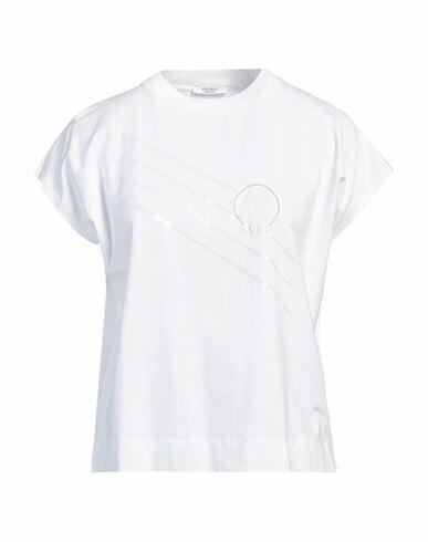 Peserico Woman T-shirt White Cotton, Elastane Cover