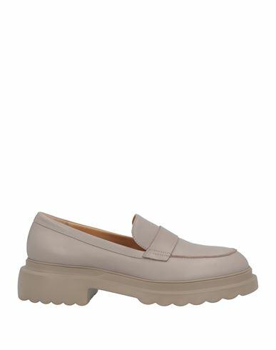 Pomme D'or Woman Loafers Grey Soft Leather Cover