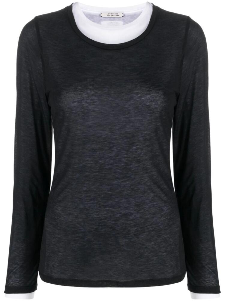 Dorothee Schumacher layered-design crew-neck top - Black Cover