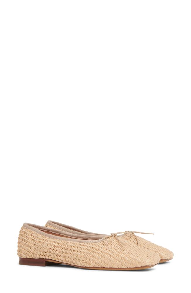 Mansur Gavriel Square Toe Ballet Flat in Natural Cover