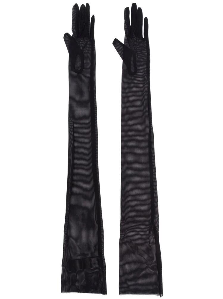 Norma Kamali long slip-on gloves - Black Cover