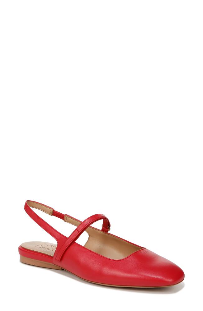 Naturalizer Connie Slingback Mary Jane Flat in Crantini Red Leather Cover