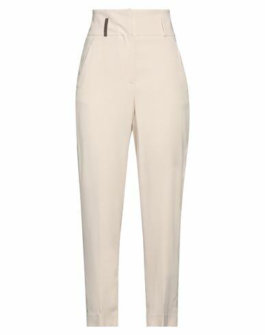 Peserico Woman Pants Beige Viscose, Elastane Cover