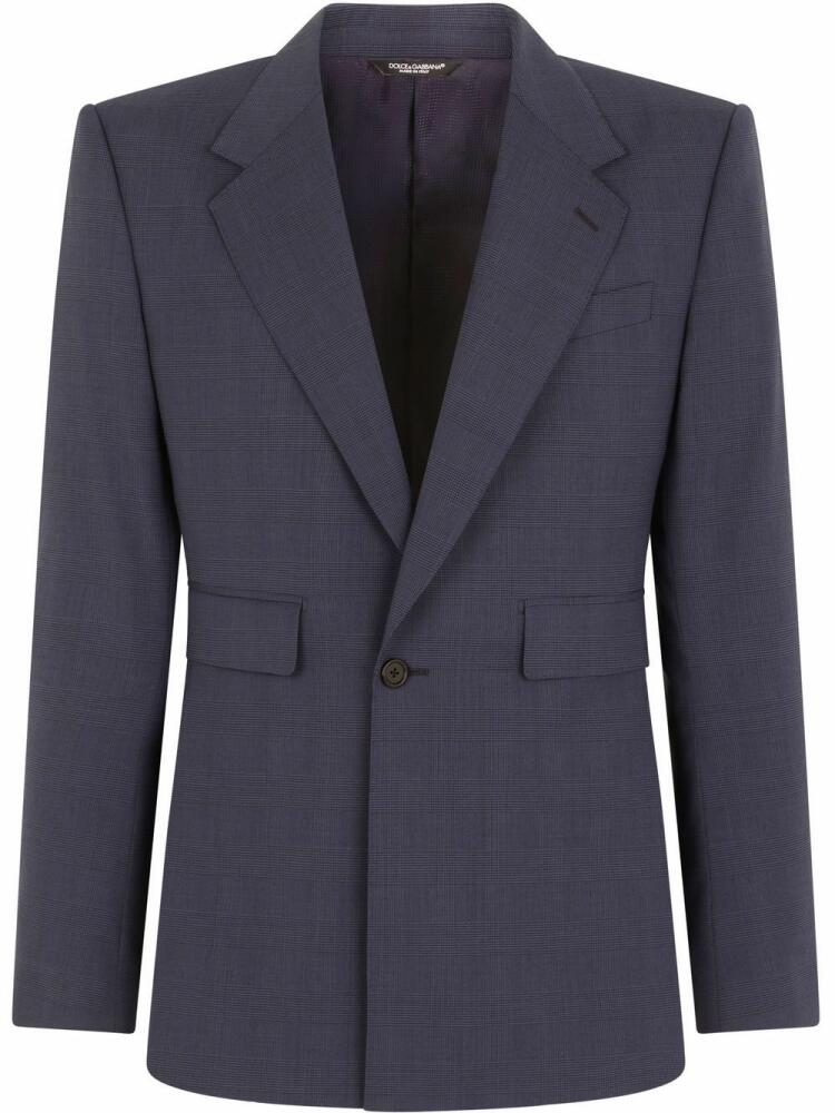 Dolce & Gabbana Sicilia-fit plaid-check suit - Blue Cover