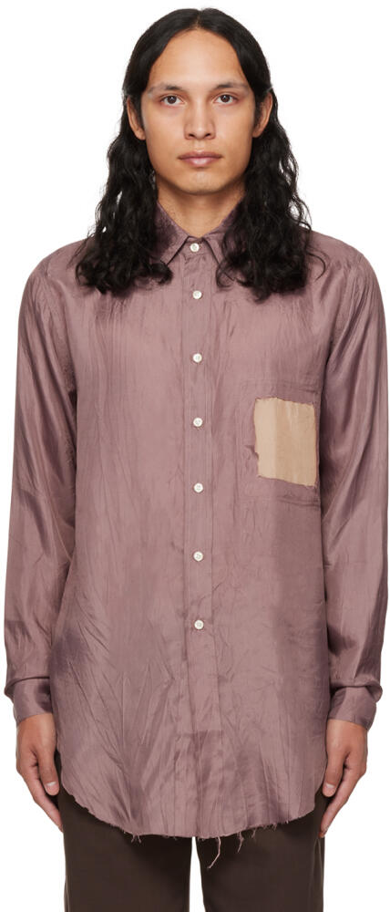 Edward Cuming Brown & Beige Patched Shirt Cover