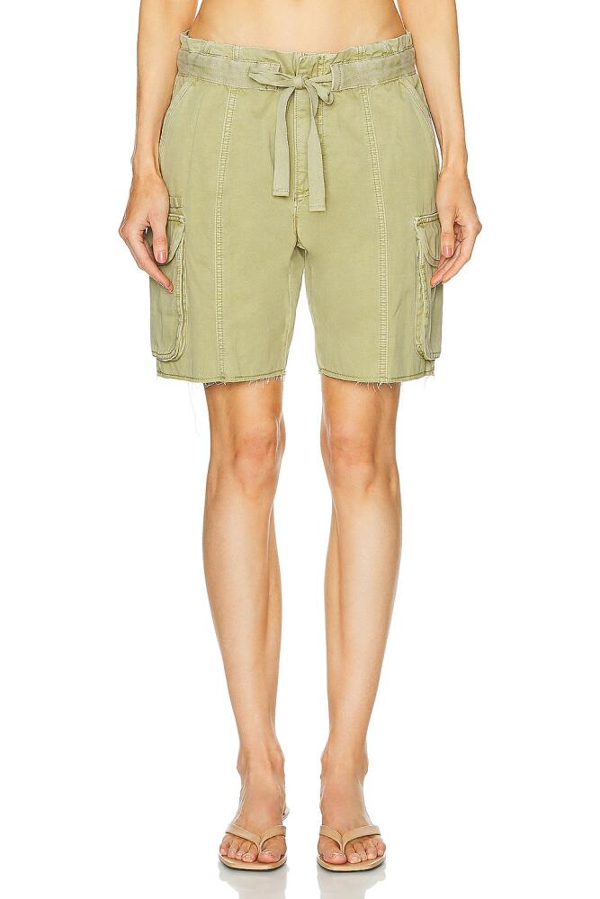 GRLFRND Slouchy Utility Twill Short in Olive Cover