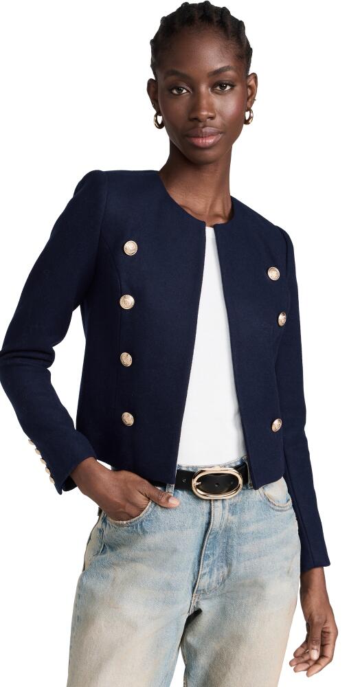 L'AGENCE True Collarless Jacket Midnight Cover