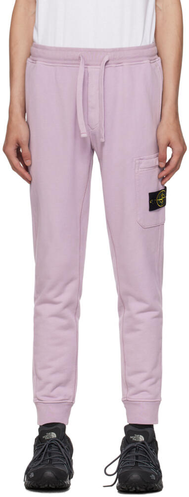 Stone Island Purple Slim-Fit Sweatpants Cover