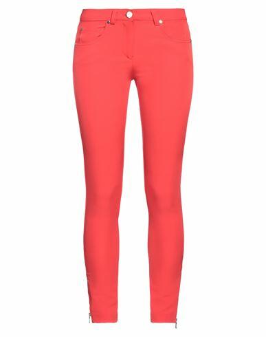 Relish Woman Pants Red Polyester, Elastane Cover