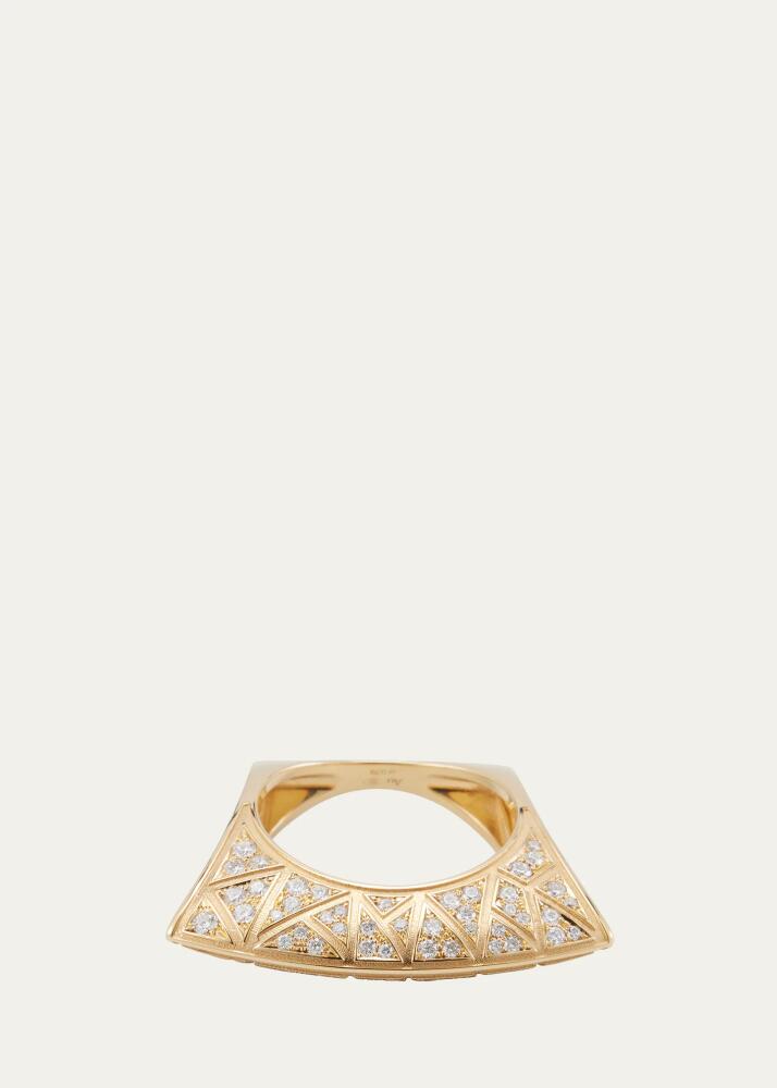 Dries Criel 18k Yellow Gold Diamond Lotus Ring Cover