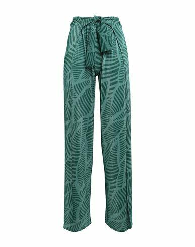 Cotazur Woman Beach shorts and pants Green Polyester, Polyamide, Elastane Cover