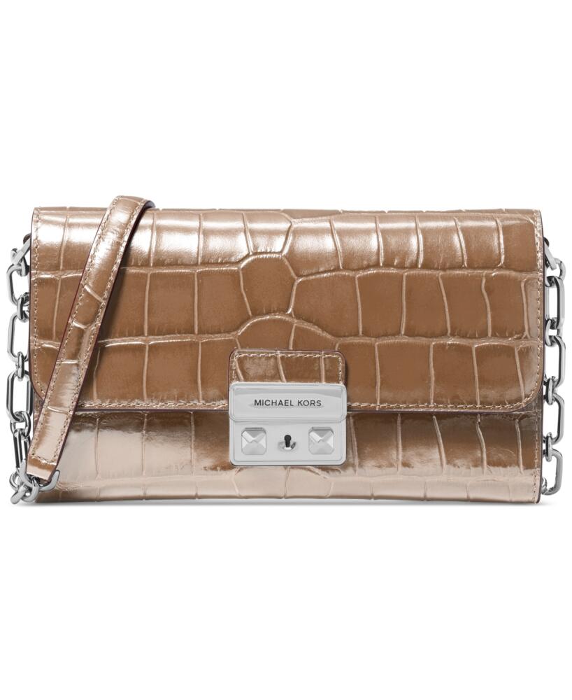 Michael Michael Kors Tribeca Wallet On Chain Crossbody - Driftwood Cover