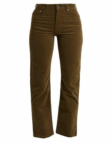 Vanessa Bruno Woman Pants Military green Cotton, Elastane Cover