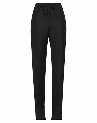 Sportmax Woman Pants Black Viscose, Linen Cover