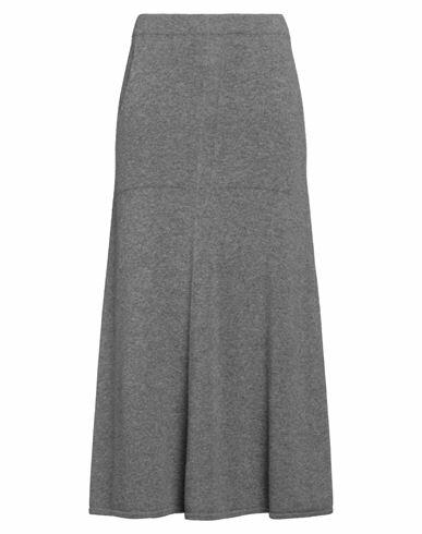 Roberto Collina Woman Maxi skirt Grey Merino Wool Cover