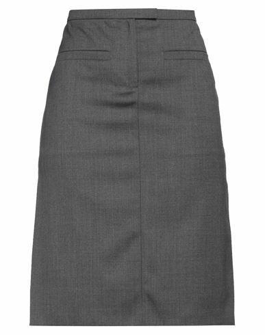 Courreges Woman Midi skirt Lead Virgin Wool, Elastane Cover