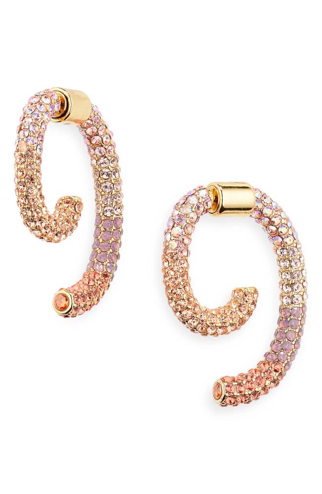 DEMARSON Ocean Luna Pavé Front/Back Earrings in Gold Cover