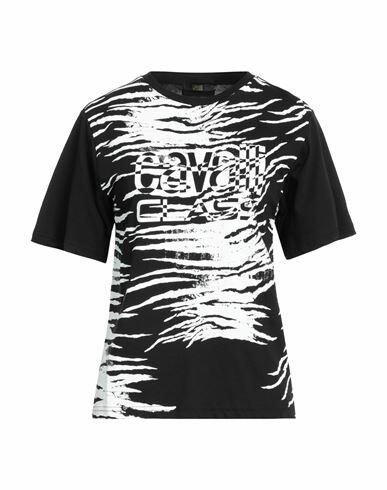 Cavalli Class Woman T-shirt Black Cotton Cover