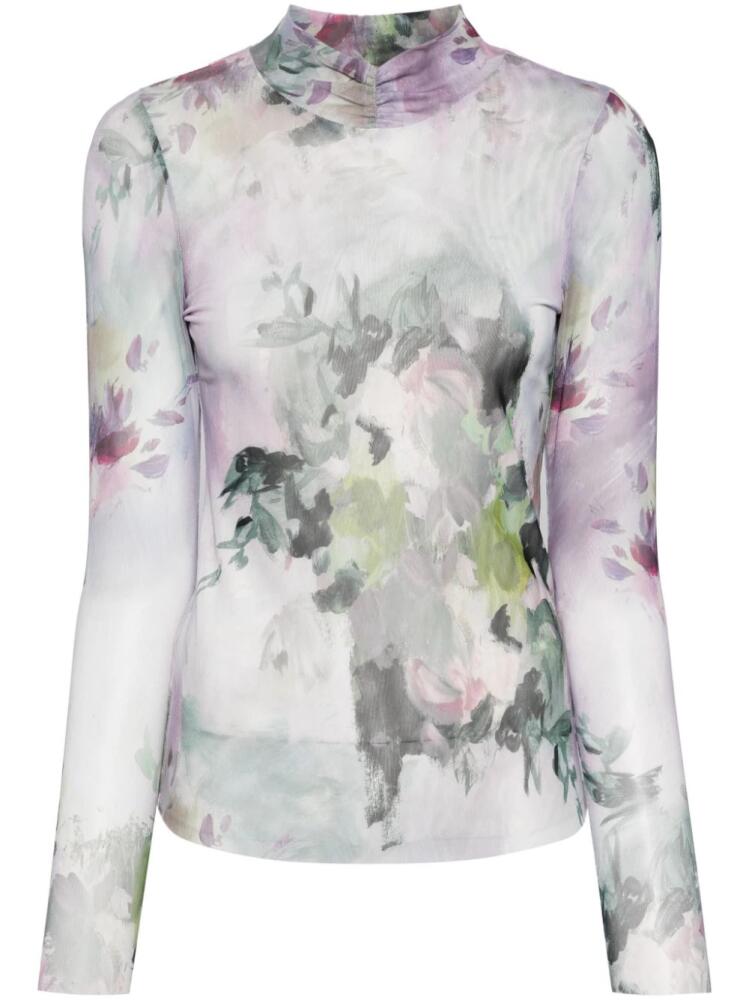 Ted Baker Jasmee painterly floral-print top - Multicolour Cover